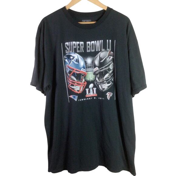 NFL Super Bowl LI 51 2017 Football Patriots Falcons Shirt 2XL - Picture 1 of 4